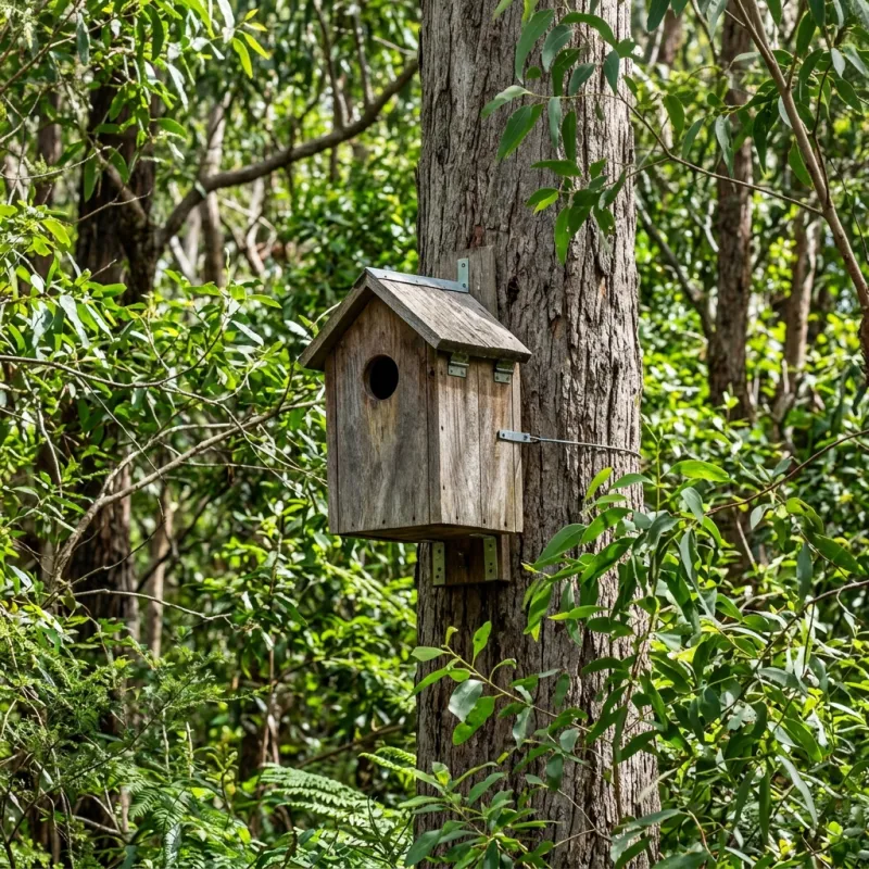 Animal nesting box installed as a humane alternative to a Wyndham Vale roof cavity