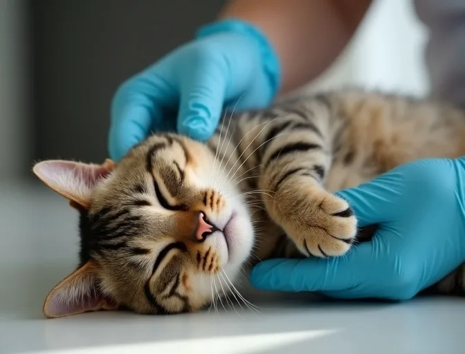 Specialist carefully handling a deceased cat with dignity in Wyndham Vale